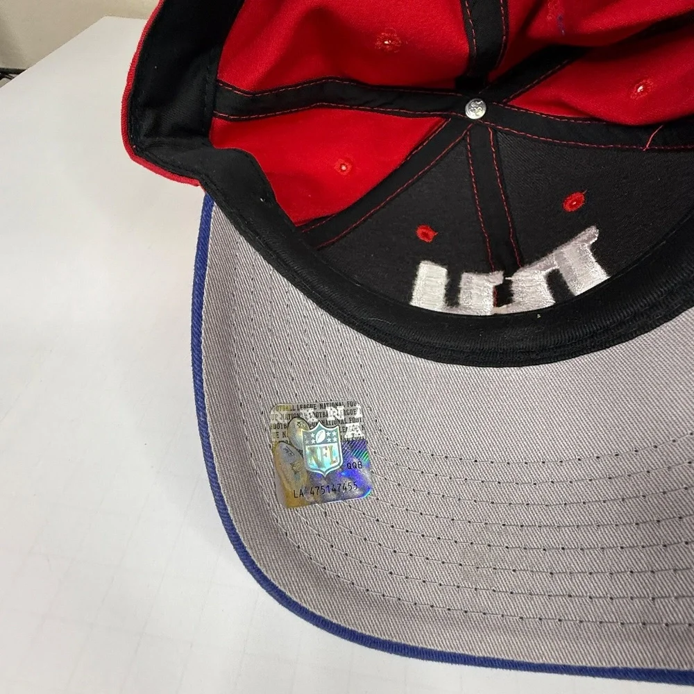 New York Giants Hat Cap Mens One Size Red NFL Football Hook Loop Outdoor Sport